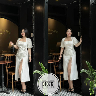 Đầm tay phối kèm hoa D1076