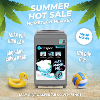 ☑️ WT-75NG1 - Máy giặt Casper cửa trên 7.5 kg WT-75NG1 - Hàng Chính Hãng