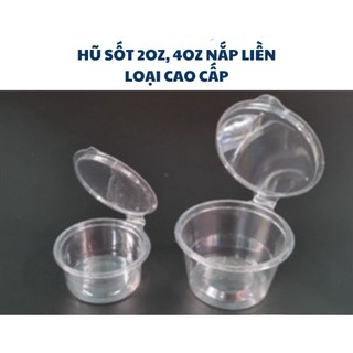   50 cái  Hũ Sốt Nắp Liền 2oz,60ML 4oz120ML Cốc Đựng Nước Chấm Hũ  Cốc Đựng Sốt Hộp Đựng Bánh Flan . 