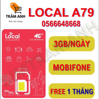 [ Miễn phí tháng đầu] Sim Local A50 A68 A69 Local a69 - Data 4G Free tháng đầu, Sim chưa kích hoạt