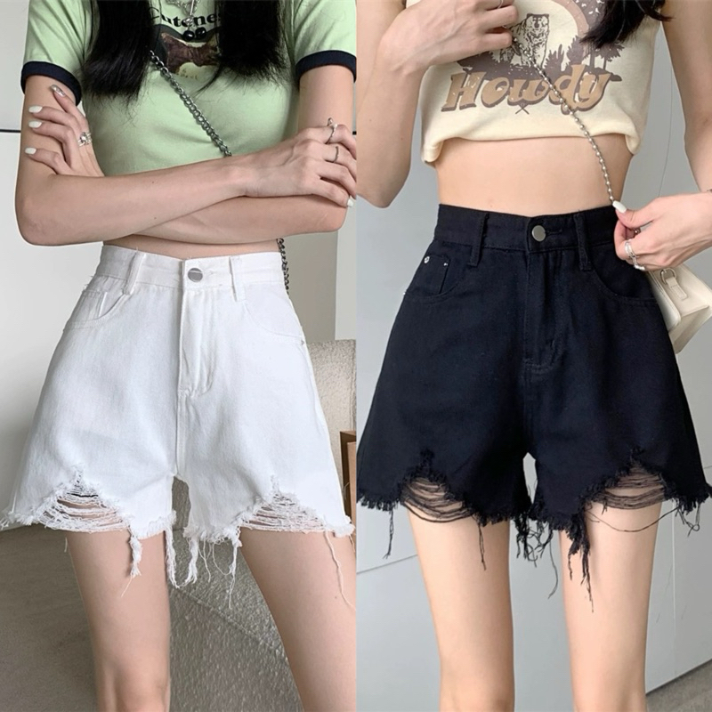 Quần short bò- jean rách cá tính