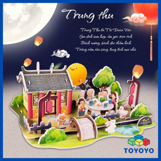 Bộ Mô Hình Lắp Ghép 3D Bằng Xốp Chủ Đề Trung Thu - Quà Trung Thu Ý Nghĩa Cho Bé