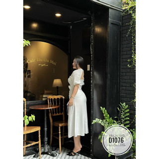 Đầm tay phối kèm hoa D1076