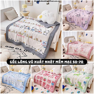 Chăn thun lạnh cho bé, mền, chăn băng lạnh Disney chần bông kết hợp hạt đậu matxa mềm mịn thoáng mát cho da bé 1m1-1m5