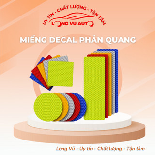 Miếng decal dán xe phản quang cảnh báo ban đêm , Decal phản quang dán xe ô tô, Tem dán xe trang trí xe ô tô- LongVu Auto