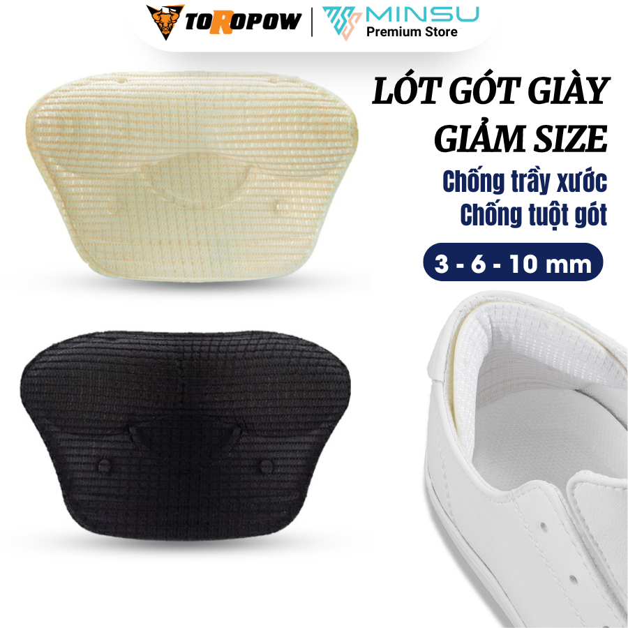 Miếng Lót Gót Giày MINSU Bảo Vệ gót Chân M5511 Miếng Dán Giảm Size, Chống Trầy, Giảm Đau Dùng Cho Giày Cao Gót, Thể Thao