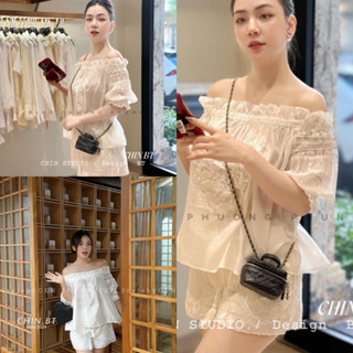 Sét áo tơ thêu kèm quần [ Sẵn ship ]