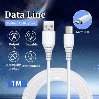 Dây cáp sạc 3a 1m,dây cáp sạc dữ liệu cho các dòng máy android và ip