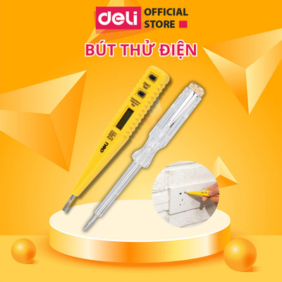 Bút Thử Điện 100-500V DELI Nhỏ Gọn Tiện Lợi An Toàn Sử Dụng Đo Các Nguồn Điện Trong Gia Đình