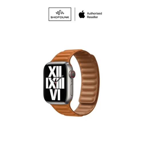 Dây đeo Apple Watch dùng cho mặt 41mm Golden Brown Leather Link