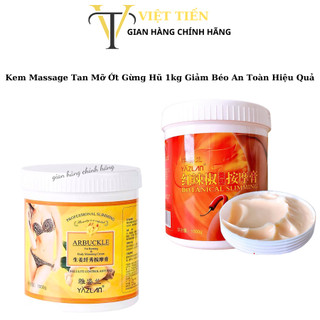 Kem tan mỡ ớt gừng | giảm béo, tan mỡ bụng hiệu quả an toàn hũ 1000g hàng chính hãng