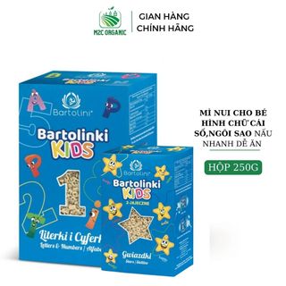 Mì nui cho bé nhiều hình Bartolini 250g hình ngôi sao,chữ cái và số phù hợp ăn dặm,đổi món hàng ngày cho bé