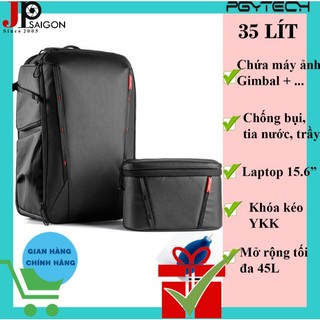 Balo máy ảnh pgytech onemo 2 35l + túi đeo chéo, space black + bóng thổi bụi