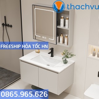 Lavabo bàn đá, tủ lavabo phòng tắm, tủ chậu rửa mặt pvc cao cấp 80,100,120x50 chính hãng