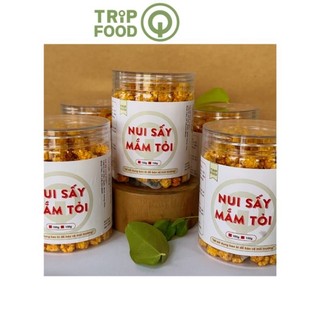 Nui sấy mắm tỏi trip food 250g - hũ nui chiên giòn, nui hạt sen tẩm mắm ớt loại 1