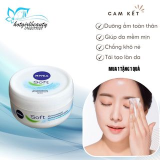 Kem dưỡng ẩm Nivea Soft 200ml cấp ẩm chuyên sâu cam kết nẻ mấy cũng hết  [𝐓𝐚̣̆𝐧𝐠 𝐦𝐚́𝐲 𝐦𝐚𝐬𝐬𝐚𝐠𝐞𝐫 𝐦𝐚̣̆𝐭]