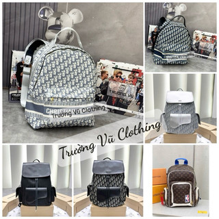 Balo hót trend hoạ tiết vân chữ nổi - balo nam da pu có sẵn size 40