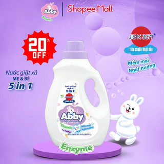 Nước giặt xả mẹ và bé ABBY Organic màu Tím 1100ml