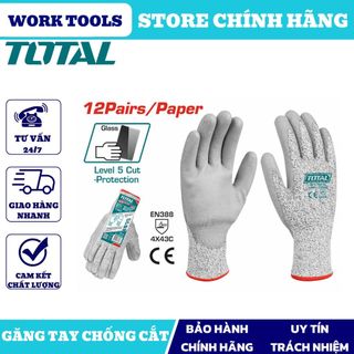 Đồ nghề total găng tay chống cắt tsp1702-xl . tsp1701-xl