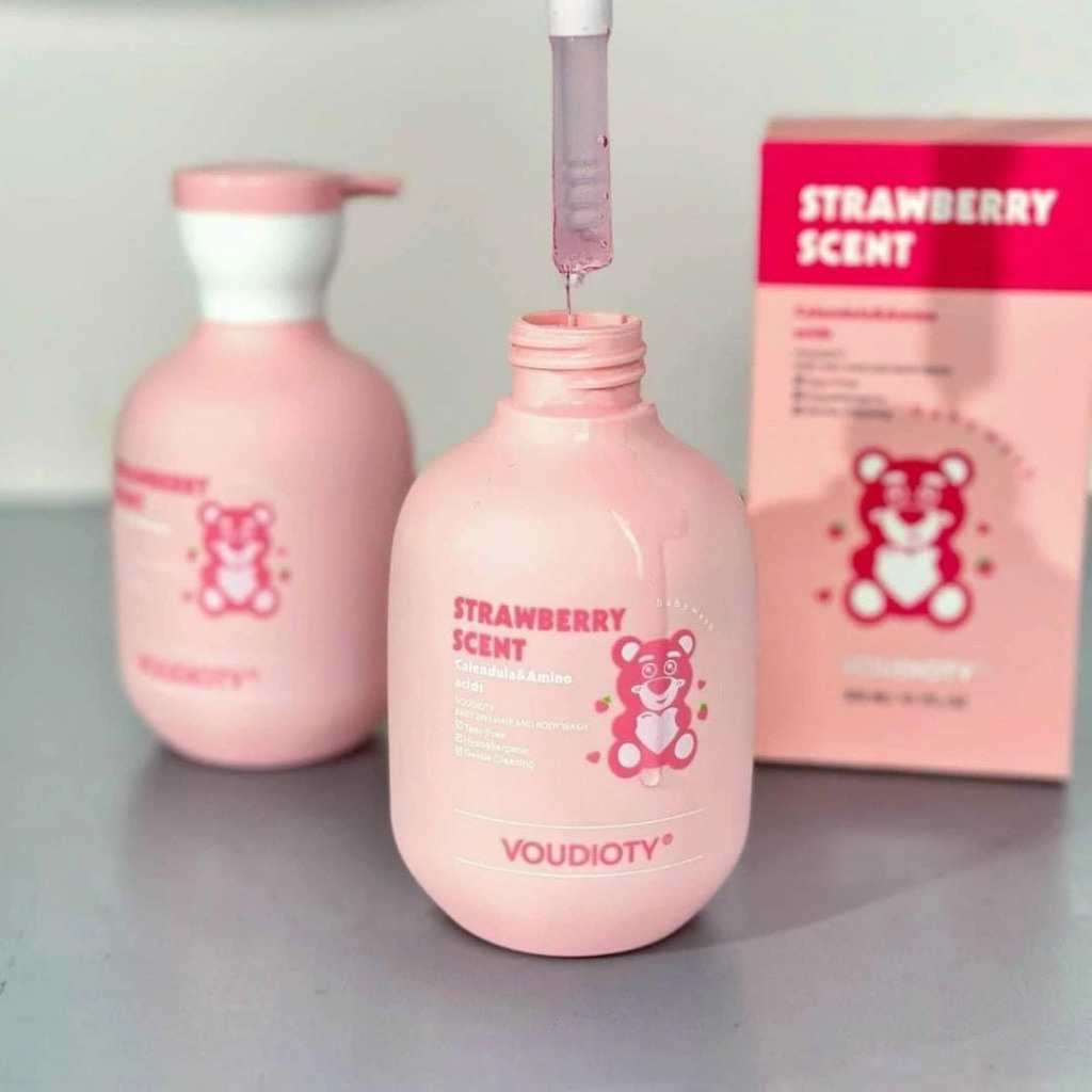 Sữa Tắm Gấu Dâu 2in1 300ml Dành Cho Trẻ Em, Dịu Nhẹ, An Toàn Cho Da