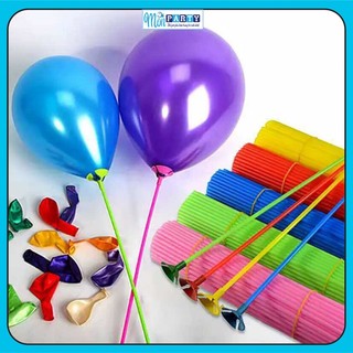 Set 10 que cài bóng bay, que gắn bóng cầm tay dài 40cm