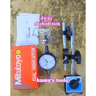 Combo đồng hồ so 0-10mm và đế từ có chỉnh tinh