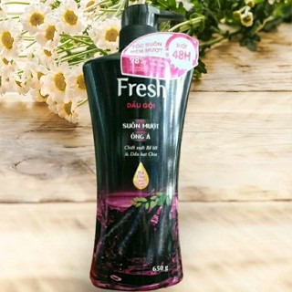  Dầu gội Fresh bồ kết hạt chia 650g giúp tóc mềm mượt ống ả hương thơm quyến rũ 