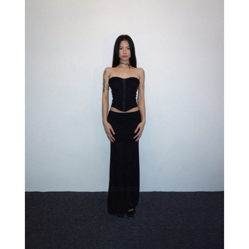 PLEASURE LONGSKIRT HEALING | Váy lưới dài