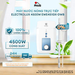 Máy nước nóng trực tiếp electrolux 4500w ewe451gx-dwb - hàng chính hãng