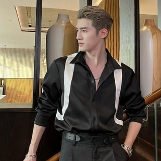 Áo sơ mi nam dài tay soái ca hàng đẹp vải chéo Phối Đen Trắn hàng cao cấp sơ mi phối màu đen trắng