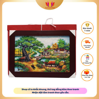 Tranh gạo làng quê Việt Nam