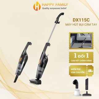 Máy hút bụi cầm tay Deerma DX115C lực hút 15000Pa công suất 600W kèm 3 đầu hút đa năng chính hãng - Bảo hành 12 tháng