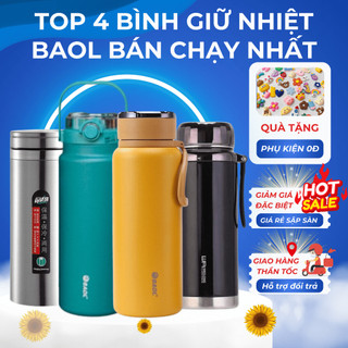 Bình giữ nhiệt baol 600ml, 780ml, 1000ml , 1200ml, 1500ml inox 304 cao cấp, bình giữ nhiệt nóng lạnh 24h tặng 4 sticker