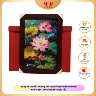 Tranh gạo hoa sen Hà Thành, đồ lưu niệm Việt Nam