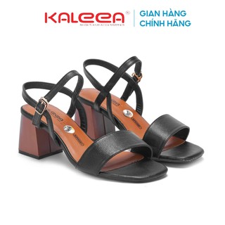 K512 - Sandal da nữ Kaleea gót vuông quai mảnh đế cao 5p
