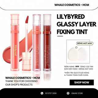 (Màu 7-21) Son Tint Bóng Lilybyred Glassy Layer Fixing Tint 3.8g
