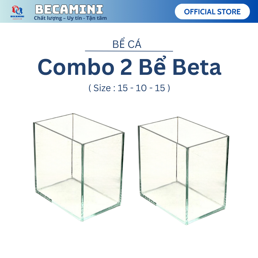Bể cá mini để bàn combo 2 bể tặng phụ kiện