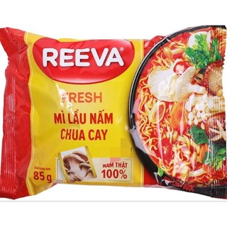 Lốc 10 gói mì Reeva lẩu nấm chua cay 85g