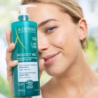 [Pháp - Hỏa tốc] Gel rửa mặt A-Derma Gel Moussant Purifiant Phys-Ac Sạch sâu không gây khô da cho da dầu 400ml và 200ml