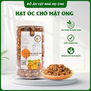Hạt óc chó tẩm mật ong hộp 500g - nhân hạt óc chó sấy giòn tẩm mật ong ăn liền