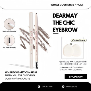 (New) Chì Kẻ Mày Dearmay The Chic Eyebrow Pencil 0.3g