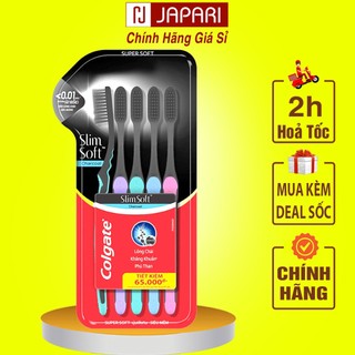 Bàn chải đánh răng mềm colgate chính hãng - bàn chải lông mềm than tre kháng khuẩn, chăm sóc răng miệng - japari