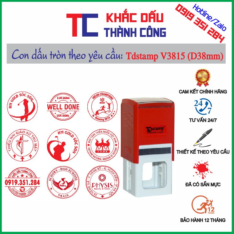 Con dấu tròn theo yêu cầu