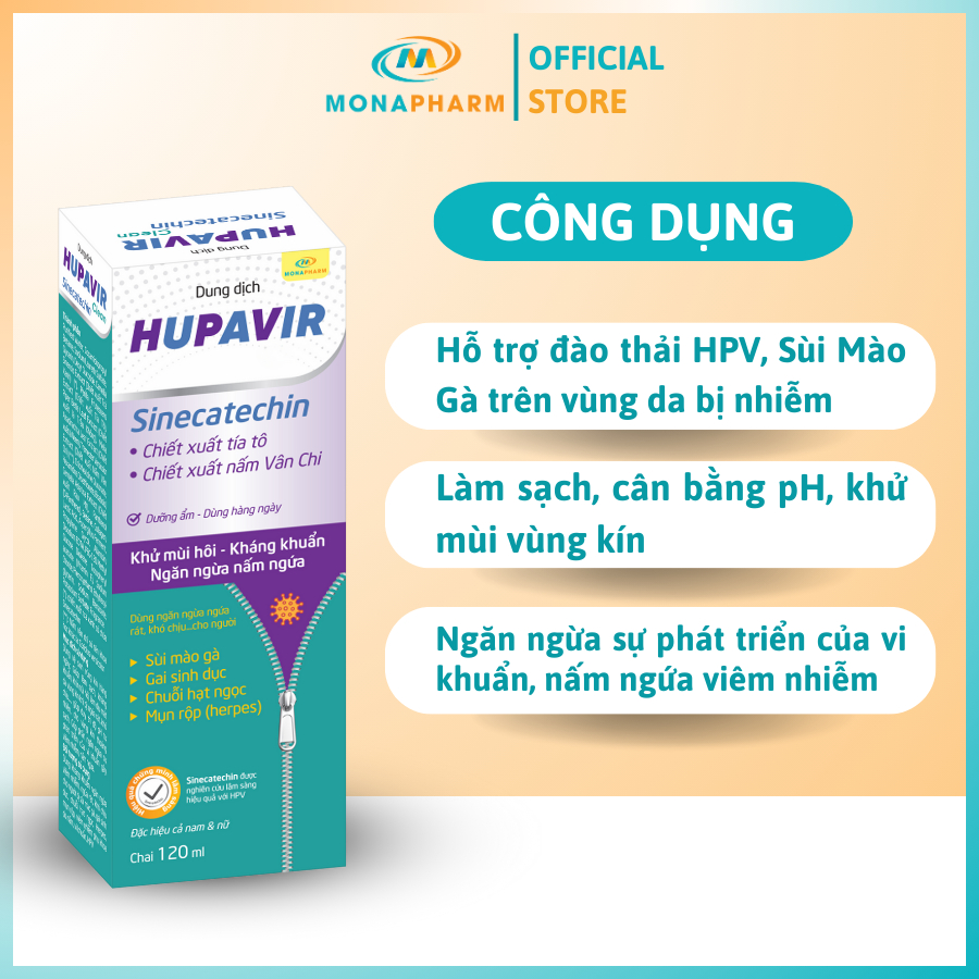 Combo hỗ trợ ngăn ngừa sùi mào gà Hupavir đánh bay sùi, ngừa nguy cơ lây nhiếm HPV