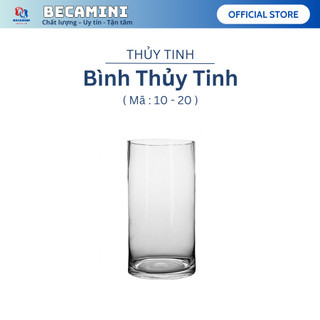 Bình thủy tinh trụ tròn 10x20cm