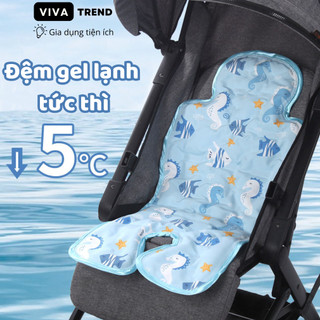 Đệm lót xe đẩy cho bé chất liệu gel làm mát tức thì, lót ghế xe đẩy ghế ăn dặm cho bé mùa hè - vivatrend