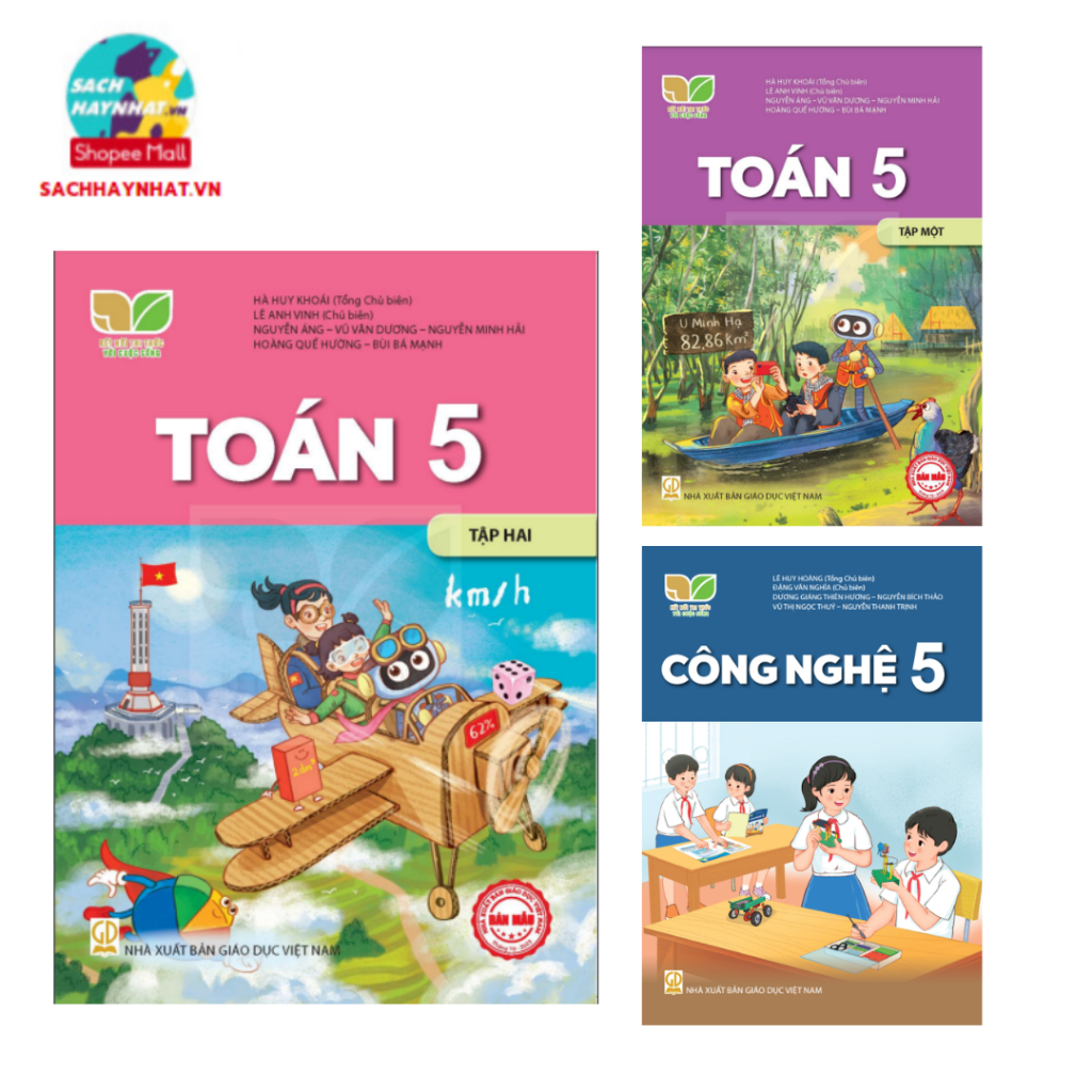 Sách - ( Kết nối ): Tiếng việt 5 tập 1, Tiếng việt 5 tập 2, Toán 5 tập 1, Toán 5 tập 2 + Bán kèm 1 c