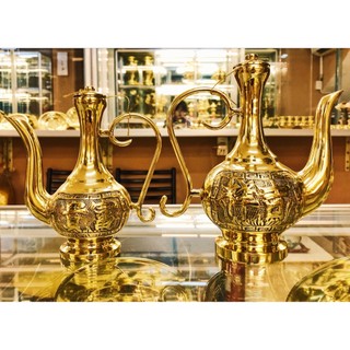 Bình rượu phú quý cát tường bằng đồng - nhỏ (cao 16 x rộng 8) và lớn (cao 19 x rộng 10)