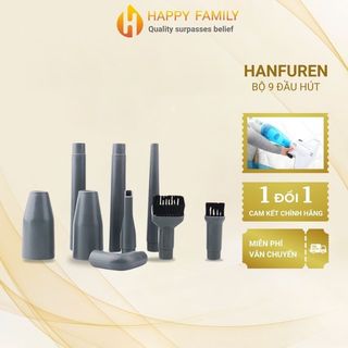 Bộ 9 đầu hút máy hút bụi Hanfuren phụ kiện chuyên dụng dành cho người nội trợ gia đình