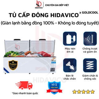 Tủ Cấp Đông Hidavico GoldCool, Tủ Đông Lạnh 2 Ngăn Không Đóng Tuyết Và Tiết Kiệm Điện